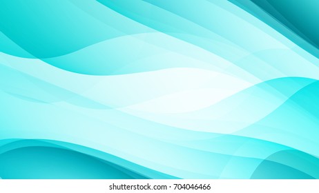 Abstract Blue green gradient curve background