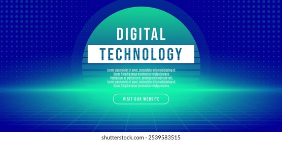 Fondo de conexión de velocidad de tecnología digital de gradiente verde azul Abstractas, información cibernética, comunicación, innovar datos tecnológicos futuros, conexión de red de Internet, Big data de IA, ilustración de piso de pared