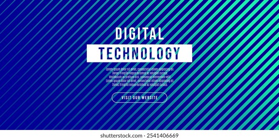 Fondo de conexión de velocidad de tecnología digital de gradiente verde azul Abstractas, información cibernética, comunicación, innovar datos tecnológicos futuros, conexión de red de Internet, Big data de IA, ilustración de piso de pared
