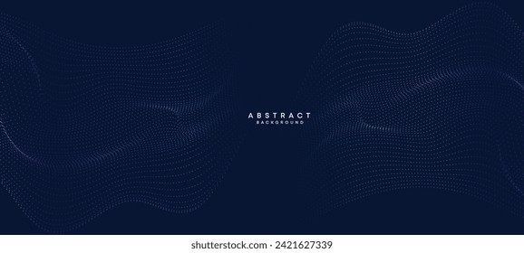 Abstract Blue, Green Gradient Flowing Dot Waving Particle geometric Technology Background. Digital Futuristic Purple, Pink Gradient Dotted Wave. Concept For Science, Music cover, website, header