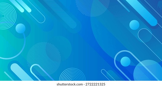 Fundo geométrico do gradiente verde azul abstrato. Formas simples com a moda.