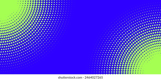 abstract blue and green halftone radial texture background