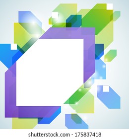 Abstract blue green illustration for your business message
