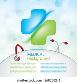 Abstract blue green medical pharmacy cign molecules background 