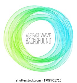 Resumen de color azul verde redondo transparente fondo de ondas circulares, marco, fondo para el diseño, plantilla de folleto