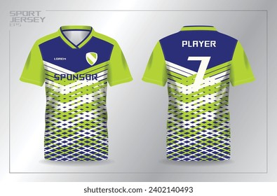 abstract blue and green sport jersey for football and soccer shirt template