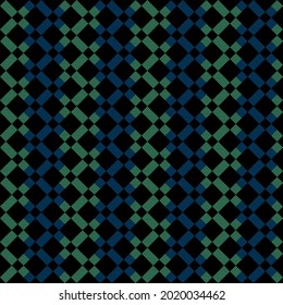 Abstract blue and green square seamless patterns, Abstract vector wallpaper, Seamless pattern background.