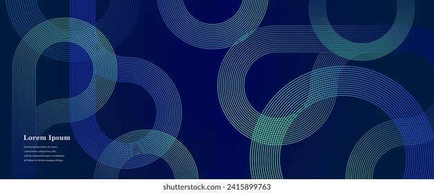 abstract blue green stripe line, geometric circle texture background, futuristic technology, retro styled concept
