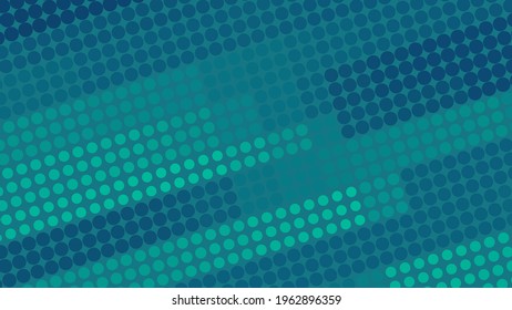 Abstract blue green tech dotted pattern. Vector graphic techno background