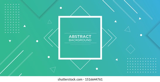Abstract Blue Green Template Background