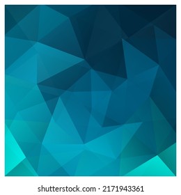 Abstract blue, green triangle background, vector illustration