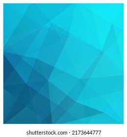 Abstract blue, green triangle background, vector illustration