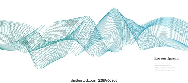 abstract blue green wave, geometric DNA texture background, scientific technology, genetic concept