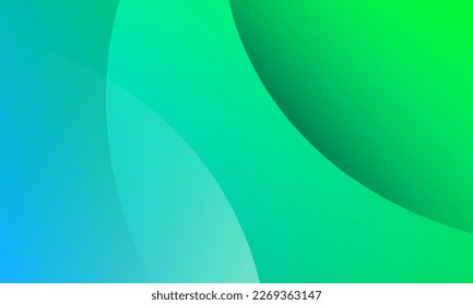 Abstract blue and green wavy  background. Vector illustration