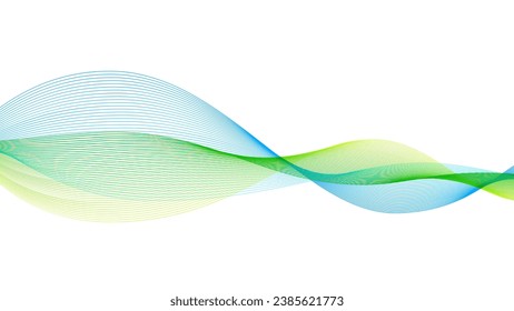 Abstract blue and green wavy background