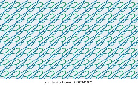 abstract blue and green wavy line pattern vector illustration