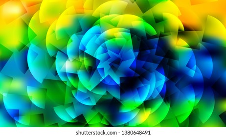 Abstract Blue Green and Yellow Background Graphic
