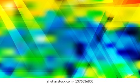 Abstract Blue Green and Yellow Geometric Background Vector Illustration