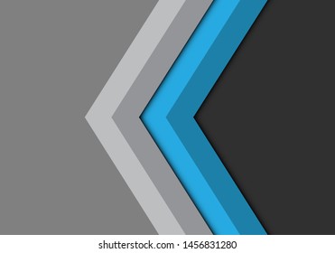Abstract blue grey arrow direction isolated design modern futuristic background vector illustration.
