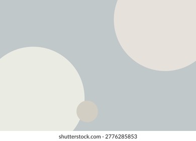 Abstract Blue grey background with a circular theme, featuring beige and grey circles. Ideal for presentation templates, wallpapers, or backdrops. Neutral Tone Color, ppt, PowerPoint