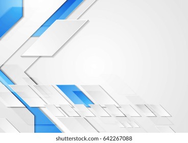 Abstract blue grey corporate tech background. Vector design