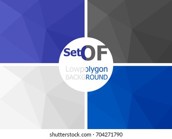 abstract blue and grey low polygon background