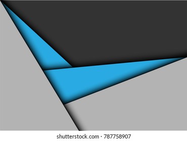 Abstract blue grey triangle arrow design modern futuristic background vector illustration.