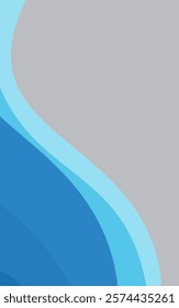 Abstract Blue and Grey Wave Background with Modern Design