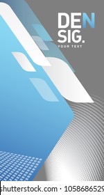 Abstract blue, grey and white tech geometric corporate design background eps 10