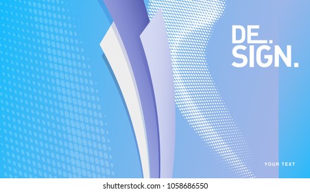 Abstract blue, grey and white tech geometric corporate design background eps 10
