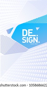 Abstract blue, grey and white tech geometric corporate design background eps 10