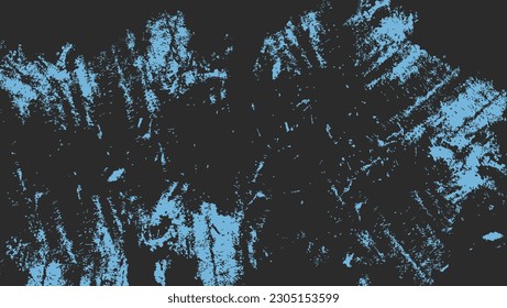 Abstract Blue Grunge Texture In Black Background Template