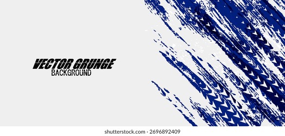 Textura abstracta de grunge azul con efecto semitono. Ilustración de trazo de pincel para Anuncio, póster o deportes. Elementos de rasguño y textura para el diseño