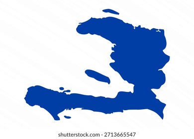 Abstract Blue Haiti Simple Map