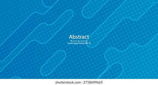 Fondo Abstractas de semitono azul con patrón de líneas redondeadas que fluyen. Traje para el Anuncio, el Web, el folleto, el panfleto y la presentación