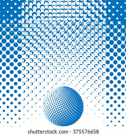 Abstract blue halftone. Abstract background illustration. Outbox
