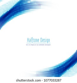 Abstract blue halftone design background