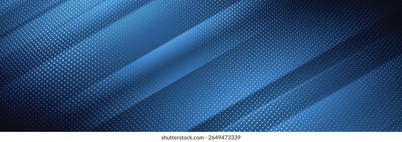 Abstract Blue Halftone Diagonal Lines Background Vector