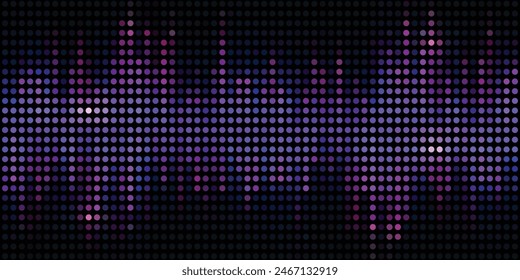 Abstract blue halftone dotted border.