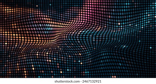 Borde punteado de semitonos azul Abstractas.