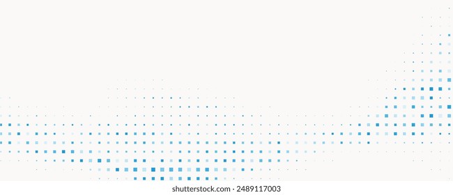 Abstract blue halftone dotted border