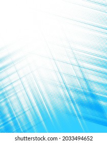 Abstract blue halftone dotted strokes background. Vector illustration.