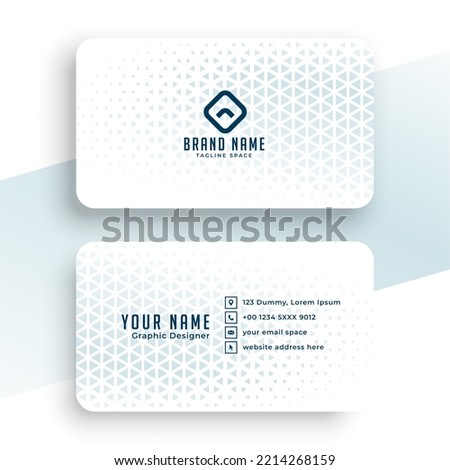 Abstract blue halftone elegant business card template vector