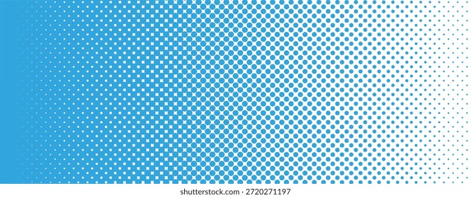 Fundo de gradiente de meio-tom azul abstrato com pequenos pontos de desvanecimento, criando uma textura digital suave perfeita para o design gráfico moderno e apresentações de tecnologia