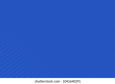 Abstract blue halftone pattern. Futuristic panel. Grunge dotted backdrop with circles, dots, point. Design element for web banners, posters, cards, wallpapers, sites. Vector illustration