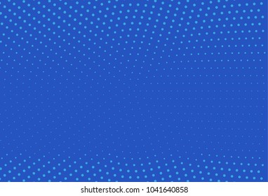 Abstract blue halftone pattern. Futuristic panel. Grunge dotted backdrop with circles, dots, point. Design element for web banners, posters, cards, wallpapers, sites. Vector illustration