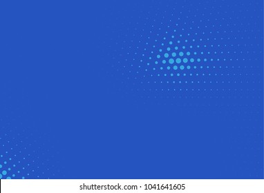 Abstract blue halftone pattern. Futuristic panel. Grunge dotted backdrop with circles, dots, point. Design element for web banners, posters, cards, wallpapers, sites. Vector illustration