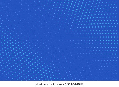Abstract blue halftone pattern. Futuristic panel. Grunge dotted backdrop with circles, dots, point. Design element for web banners, posters, cards, wallpapers, sites. Vector illustration