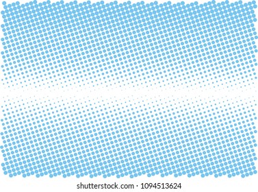 Abstract blue halftone pattern. Futuristic panel. Grunge dotted backdrop with circles, dots, point. Design element for web banners, posters, cards, wallpapers, sites. VEctor illustration