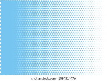 Abstract blue halftone pattern. Futuristic panel. Grunge dotted backdrop with circles, dots, point. Design element for web banners, posters, cards, wallpapers, sites. VEctor illustration
